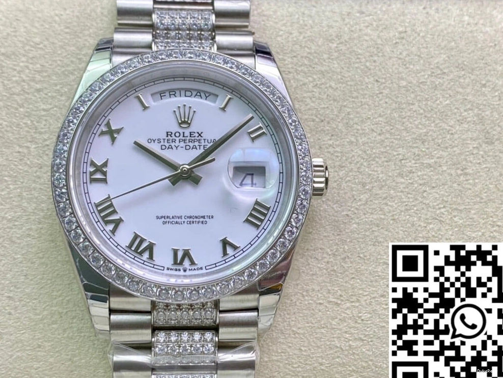 Factory M128349RBR-0026 Date Day EW Rolex Bezel Diamond-Set 0925